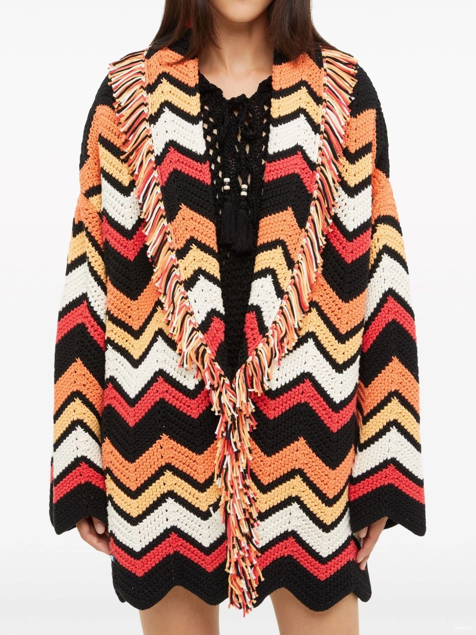 Cheap Women Kaleidoscopic cardigan knit chevron Alanui 0728